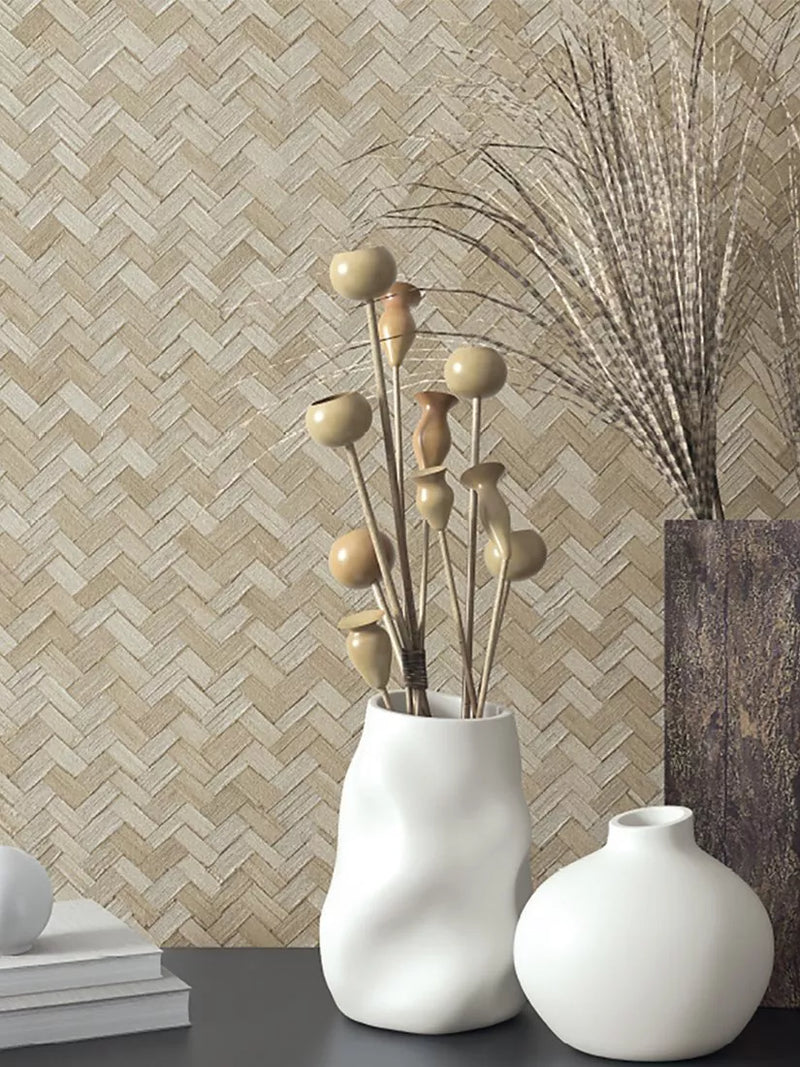 Galerie rattan weave wallpaper in matte finish (British brand)