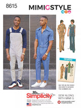 John Lewis Simplicity Men's Vintage Jumpsuit and Overalls Sewing Pattern- Buy online at McGrocer