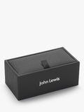 John Lewis striped mother of pearl and onyx cufflinks, imported from the UK