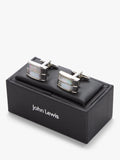 John Lewis double mother of pearl silver cufflinks, UK version