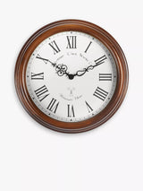 John Lewis Acctim Towcester Lacock Radio Controlled Roman Numeral Analogue Wood Wall Clock, 39cm, Natural- Buy online at McGrocer