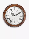 Acctim wooden wall clock with Roman numerals natural finish, UK version