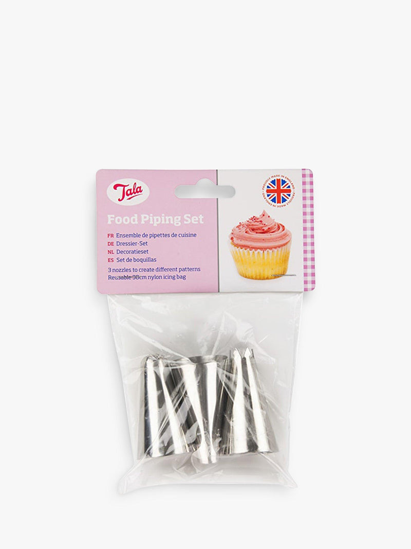 Tala icing bag set with three nozzles, imported from the UK