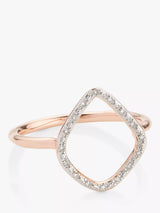 John Lewis Monica Vinader Riva Diamond Hoop Ring, Rose Gold- Buy online at McGrocer