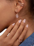 Monica Vinader Riva diamond hoop ring in rose gold, UK version