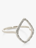Monica Vinader Riva diamond hoop ring silver (British brand)