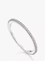 John Lewis Monica Vinader Skinny Eternity Diamond Ring Silver- Buy online at McGrocer