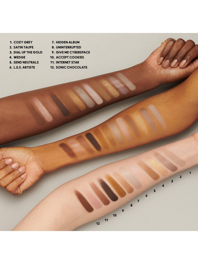 MAC Eyeshadow Palette Unfiltered Nudes 12-pan, imported from the UK