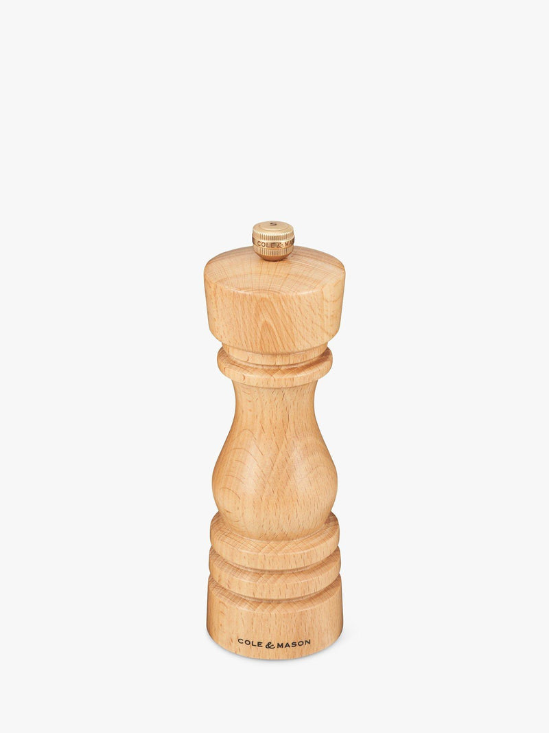 Cole & Mason London Precision+ beech wood salt mill 18cm, UK version