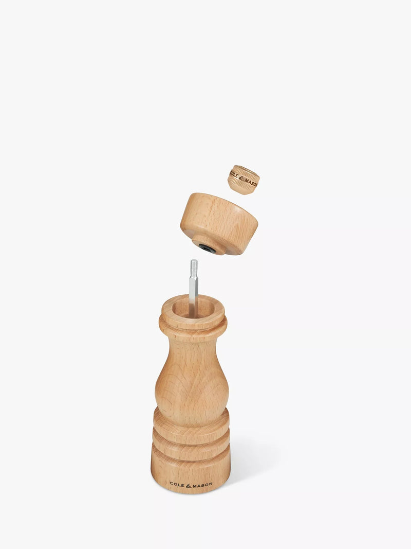 Cole & Mason London Precision+ beech wood salt mill 18cm, UK version