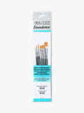 Winsor & Newton watercolour brushes set of 6 with round and flat shapes (British brand)