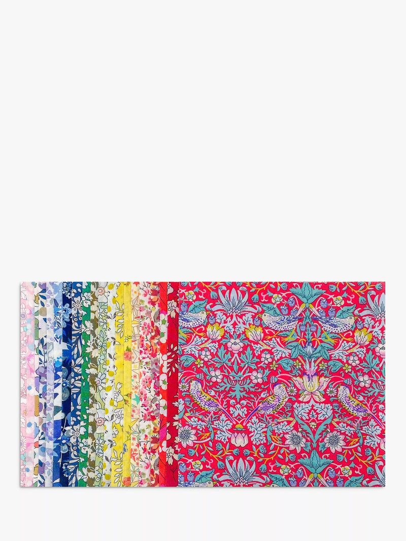 Alice Caroline fabric squares rainbow prints 12x12cm, imported from the UK