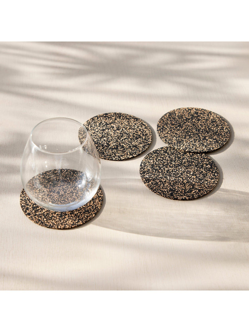 LIGA round cork coasters set of 4, UK version