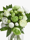 Floralsilk artificial white ranunculus bouquet 33cm (British brand)