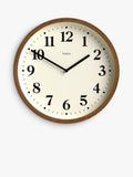 Jones Clocks quartz analogue wall clock in natural, 25cm, UK version