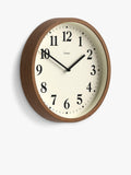 Jones Clocks quartz analogue wall clock in natural, 25cm, UK version