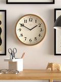 Jones Clocks quartz analogue wall clock in natural, 25cm, UK version