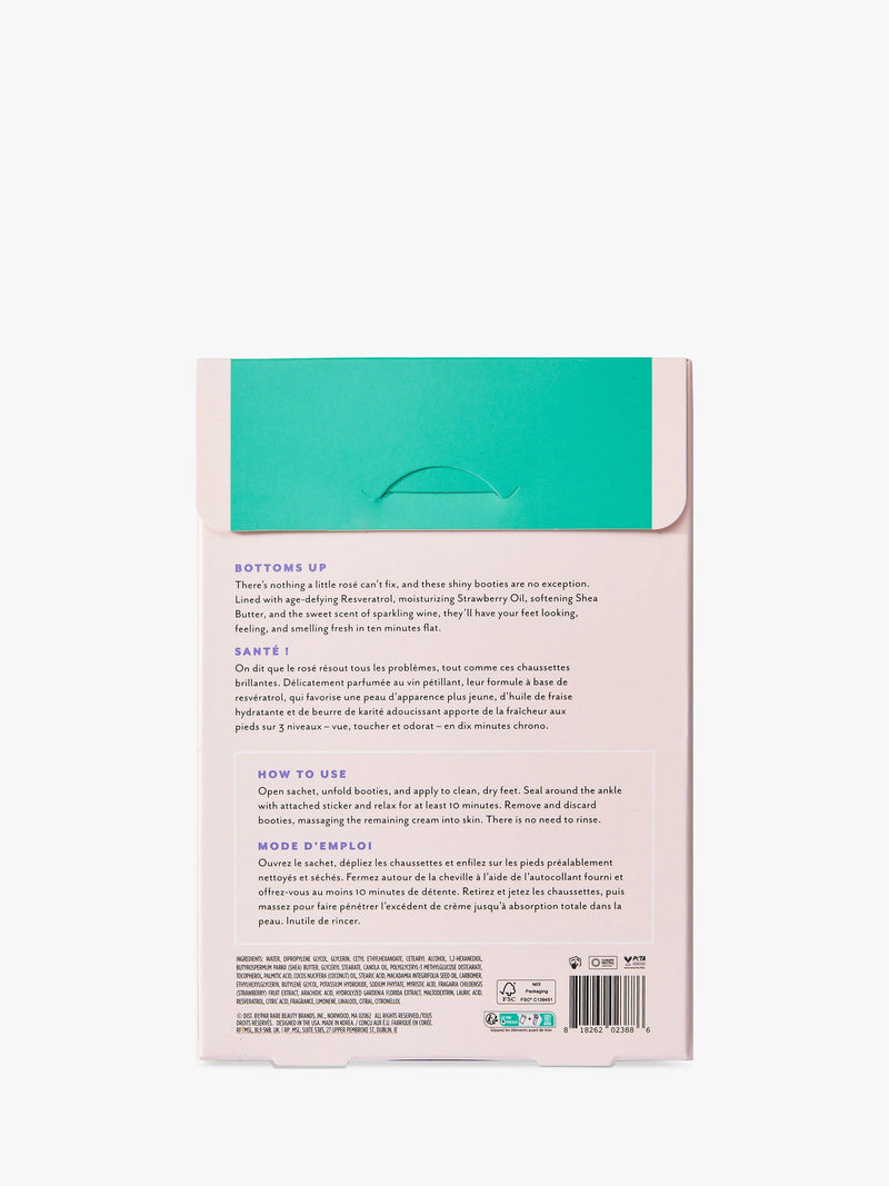 Patchology Rosé Toes foot mask, imported from the UK
