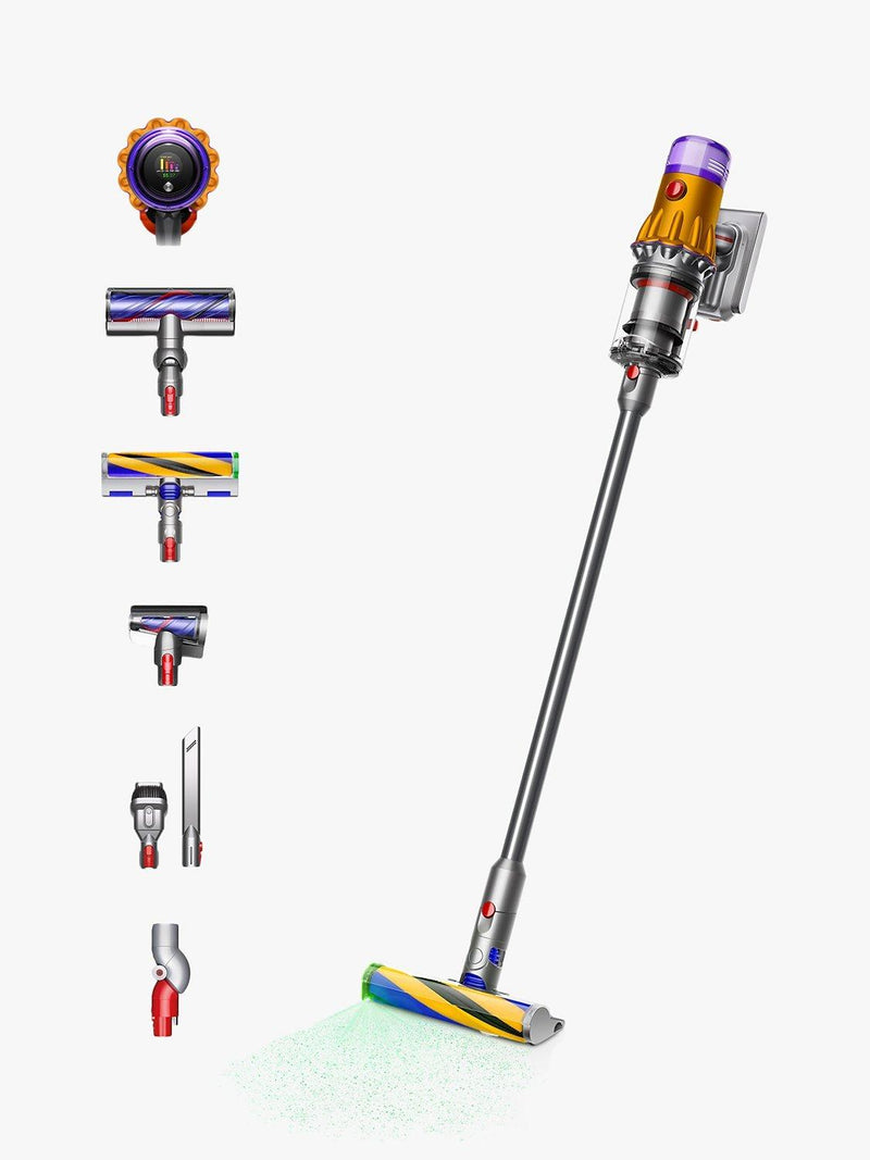 Dyson V12 Detect Slim cordless vacuum cleaner in yellow and nickel - British product