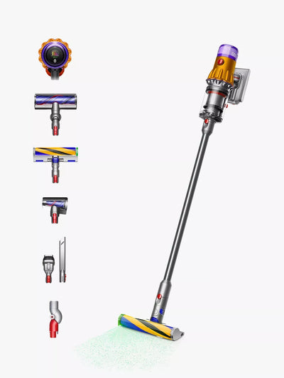 John Lewis Cordless Vacuum Cleaner with De-Tangling Technology and LCD Dust Detection in Yellow/Nickel- Buy online at McGrocer