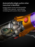 Dyson V12 Detect Slim cordless vacuum cleaner in yellow and nickel - British product
