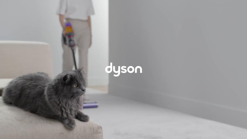 Dyson V12 Detect Slim cordless vacuum cleaner in yellow and nickel - British product