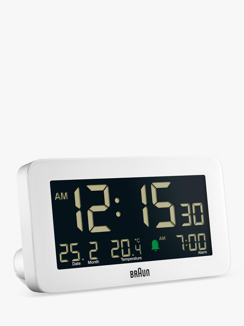 Braun BC10 digital alarm clock white imported from the UK