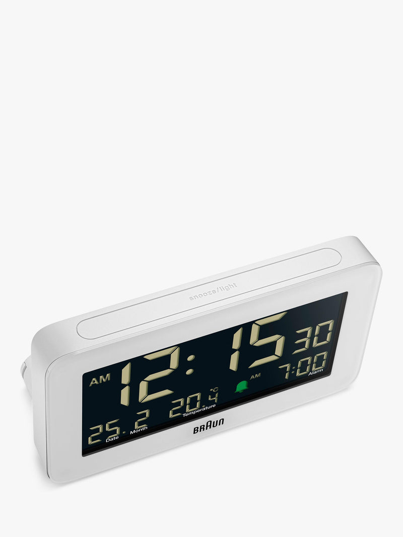 Braun BC10 digital alarm clock white imported from the UK