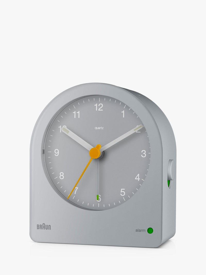 Braun Classic Analogue Alarm Clock in Grey - British product