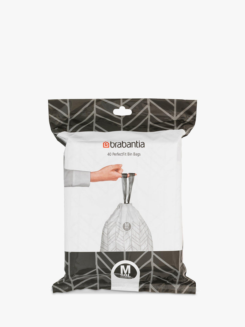 Brabantia PerfectFit bin bags Code M 60L pack of 40 - British product