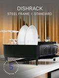 Simplehuman steel frame dish rack matte black - British product