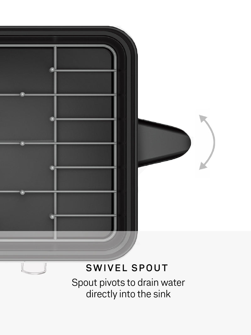 Simplehuman steel frame dish rack matte black - British product