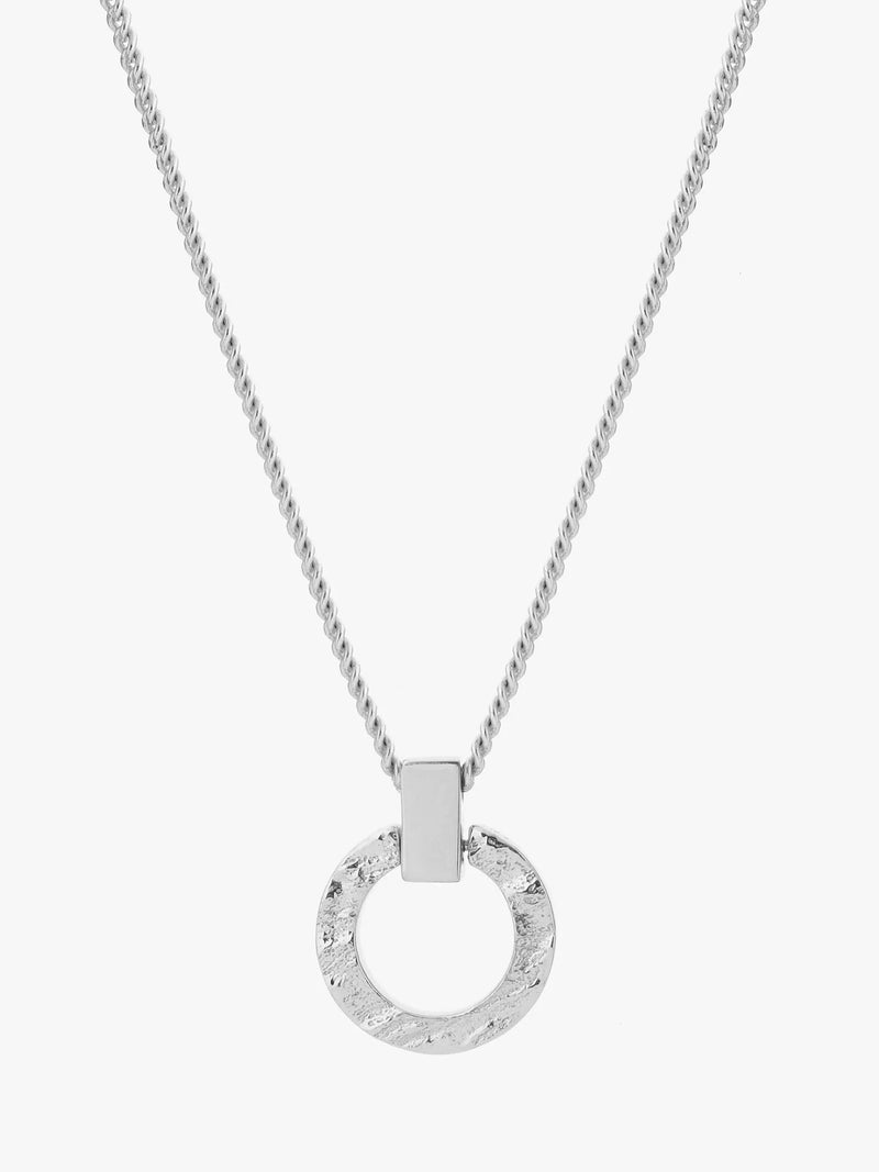 Tutti Palm Collection Textured Circle Pendant Necklace