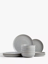 John Lewis John Lewis ANYDAY Craft Speckle Glaze Dinnerware Set, 12 Piece- Buy online at McGrocer