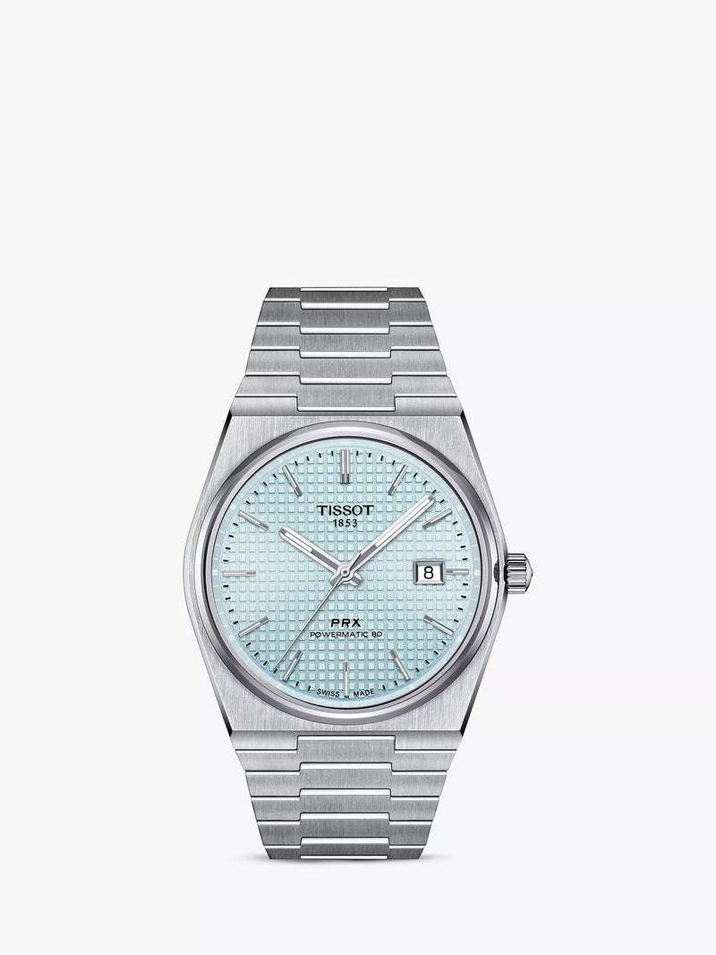 Tissot PRX Powermatic 80 automatic watch blue dial 40mm, UK version