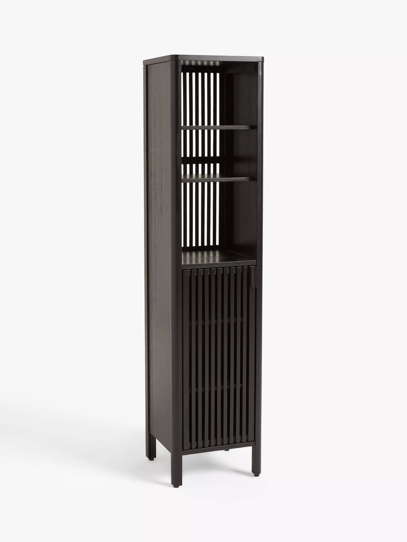 John Lewis Slatted Bathroom Tallboy, Slate
