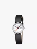 Mondaine Damenuhr 30mm mit veganem Lederarmband - Britisches Produkt