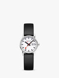 Mondaine Damenuhr 30mm mit veganem Lederarmband - Britisches Produkt