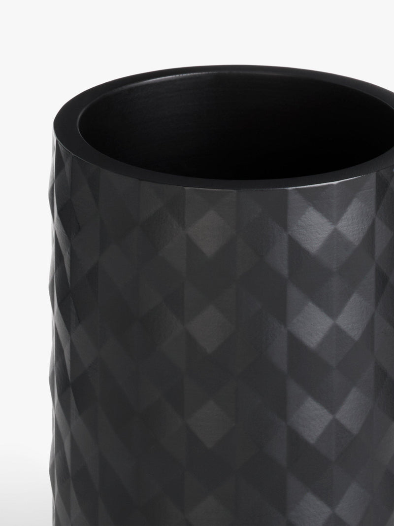 John Lewis diamond design black bathroom tumbler, UK version