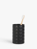 John Lewis diamond design black bathroom tumbler, UK version