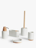 John Lewis sand effect bathroom tumbler white colour, UK version