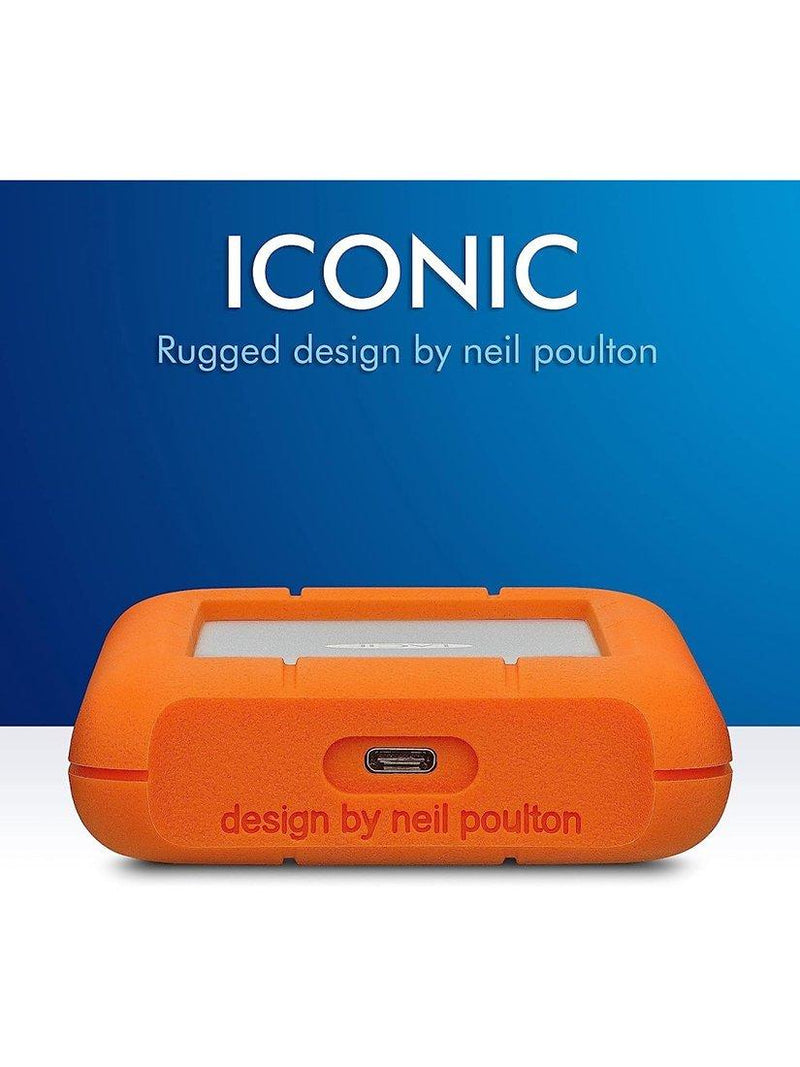 LaCie rugged external hard drive orange 5TB, UK version