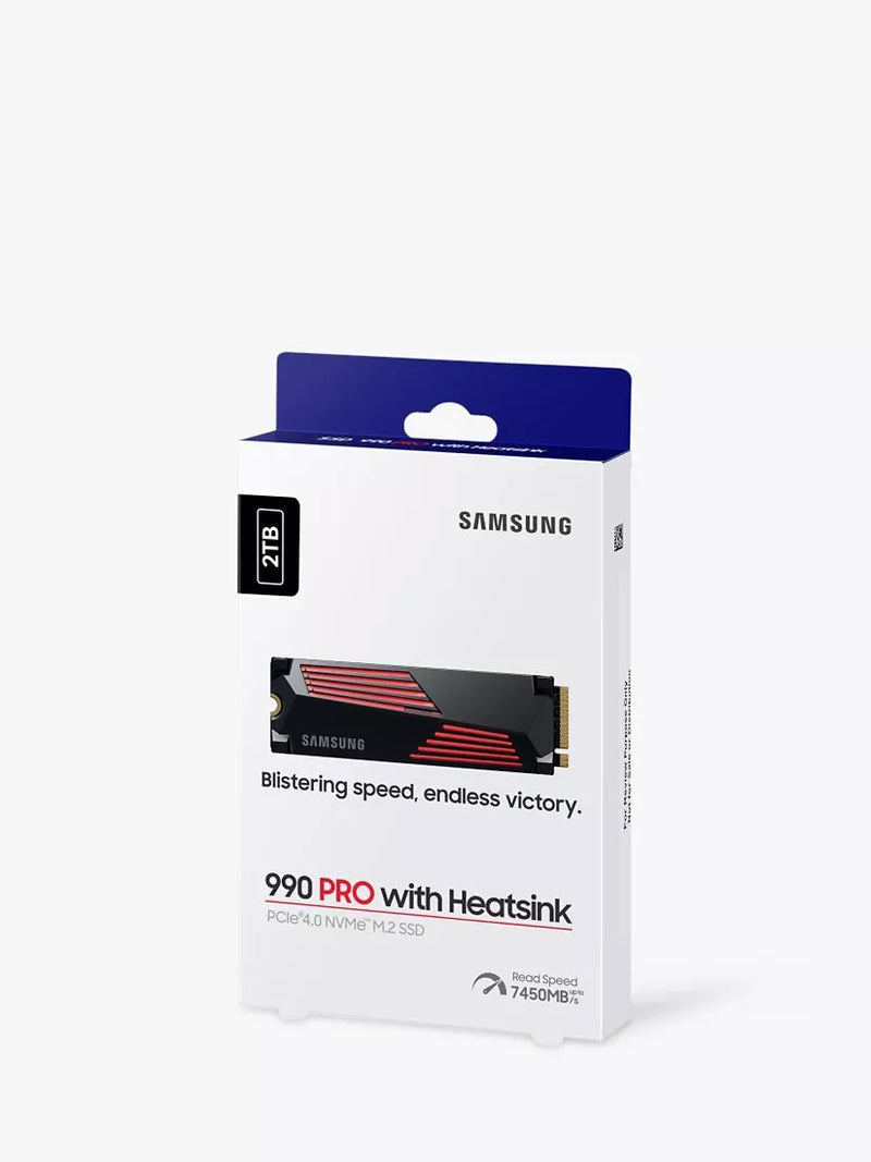 Samsung 990 PRO 2TB NVMe SSD with heatsink - British product