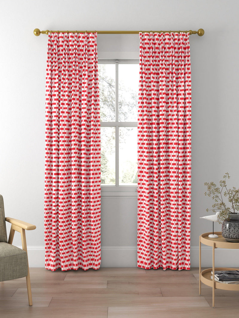 Harlequin basket weave fabric coral rose 139cm, imported from the UK