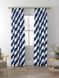Harlequin paper straw curtains Lapis, imported from the UK