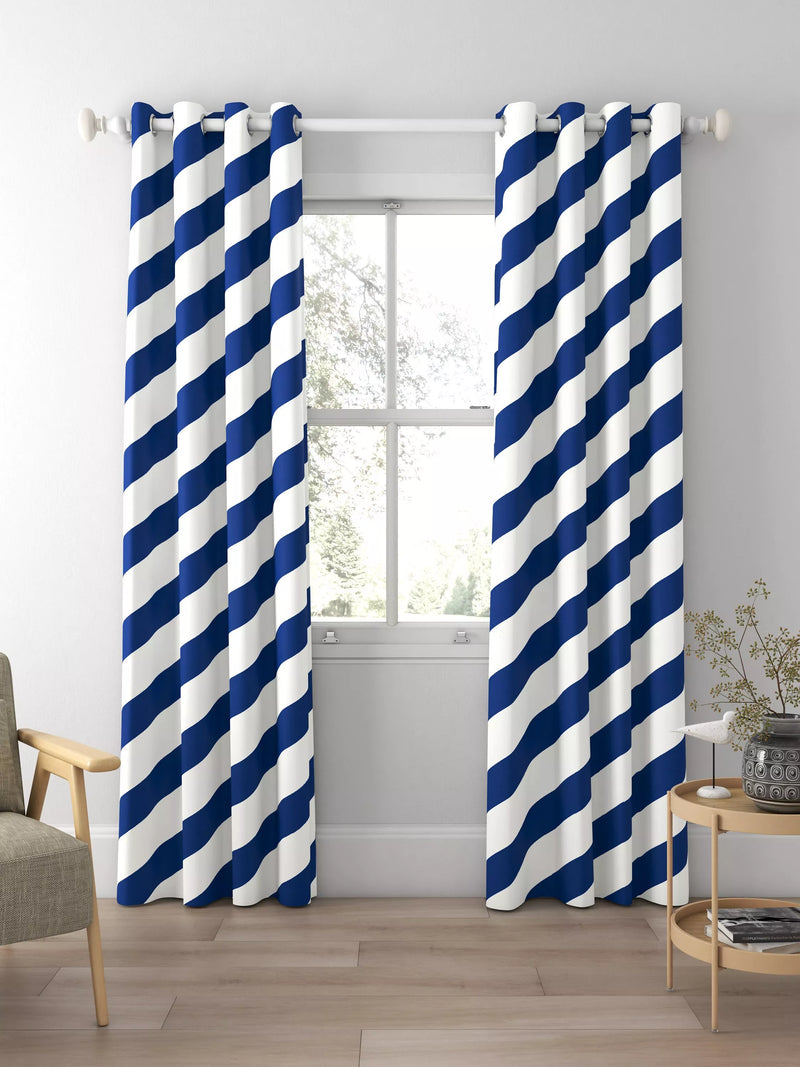 Harlequin paper straw curtains Lapis, imported from the UK