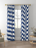 Harlequin paper straw curtains Lapis, imported from the UK