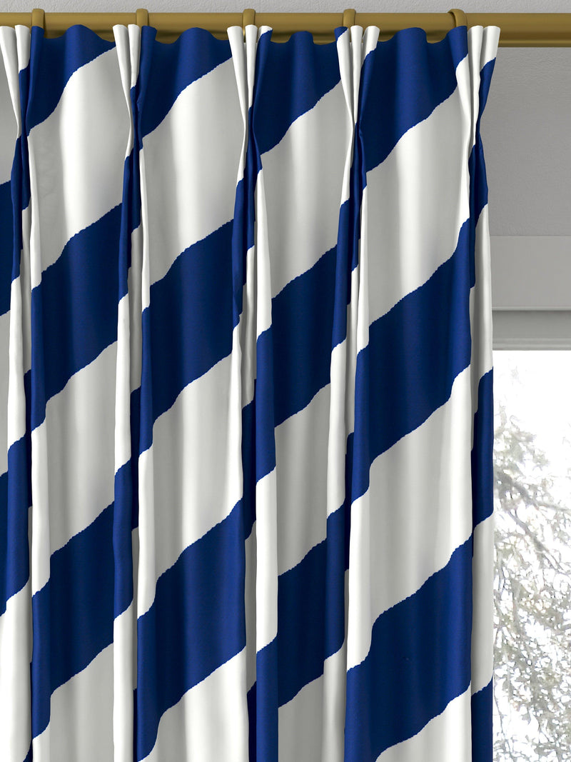 Harlequin paper straw curtains Lapis, imported from the UK