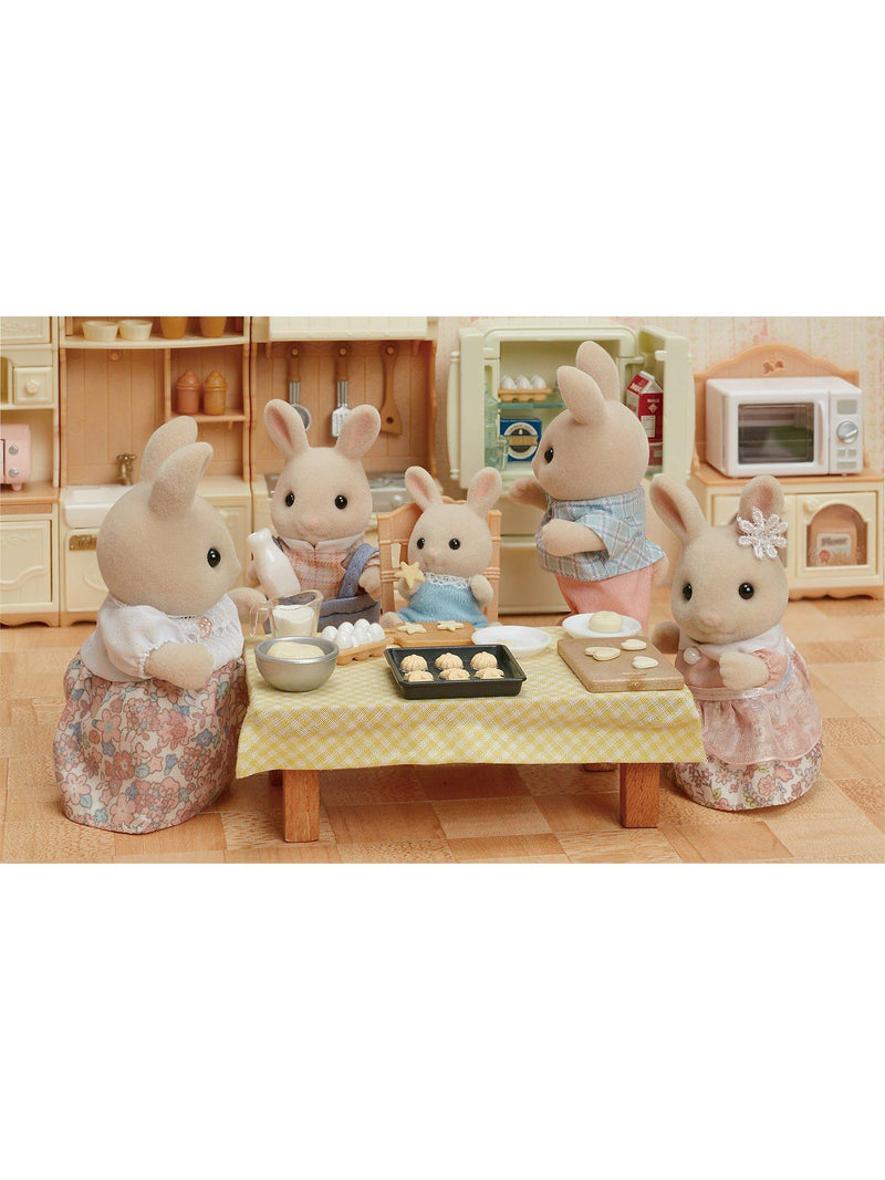 Sylvanian Families Milk Rabbit Family toy set, imported from the UK