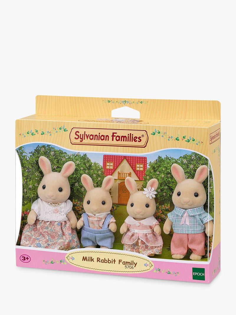Sylvanian Families Milk Rabbit Family toy set, imported from the UK